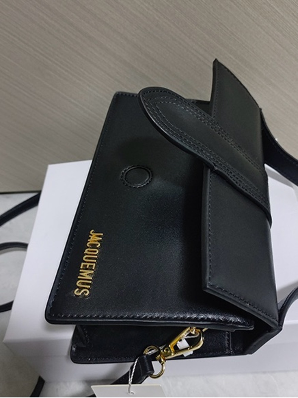 Jacquemus Black Leather Mini Top-Handle Crossbody - Picture 2 of 6